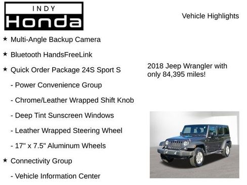 Used 2018 Jeep Wrangler Unlimited Sport S AWD/4WD image 8