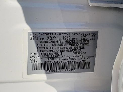 Certified 2021 Nissan Sentra SR w/ Trunk Package image 43
