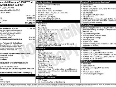 Used 2021 Chevrolet Silverado 1500 LT Trail Boss w/ Convenience Package II AWD/4WD image 19