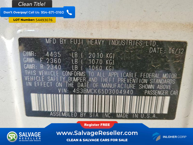 Used 2013 Subaru Legacy 2.5i Limited AWD/4WD image 16