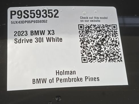 Certified 2023 BMW X3 sDrive30i w/ M Sport Package RWD image 27