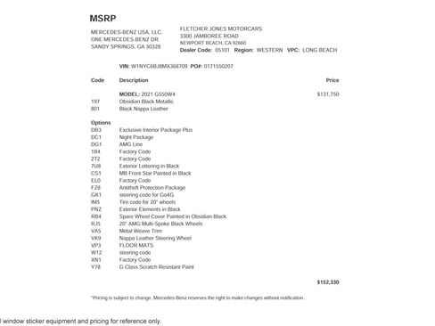 Used 2021 Mercedes-Benz G 550 image 2