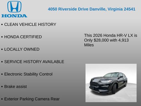 Certified 2026 Honda HR-V LX image 7