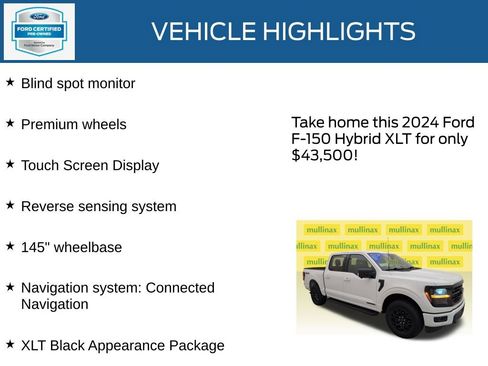 Certified 2024 Ford F150 XLT w/ Equipment Group 302A MID AWD/4WD image 22