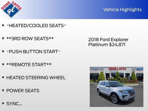 Used 2018 Ford Explorer Platinum AWD/4WD image 37
