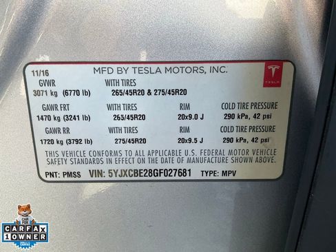 Used 2016 Tesla Model X 75D AWD/4WD image 23