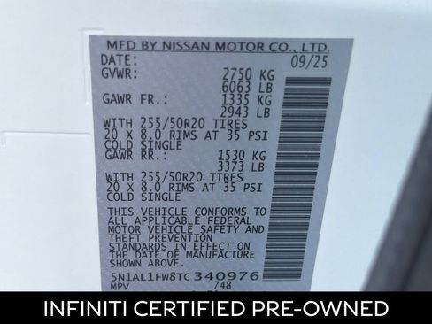 Certified 2026 INFINITI QX60 Sport w/ Dark Cargo Package AWD/4WD image 28