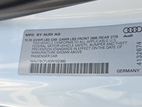 Certified 2025 Audi A5 2.0T Premium w/ Convenience Package AWD/4WD image 33