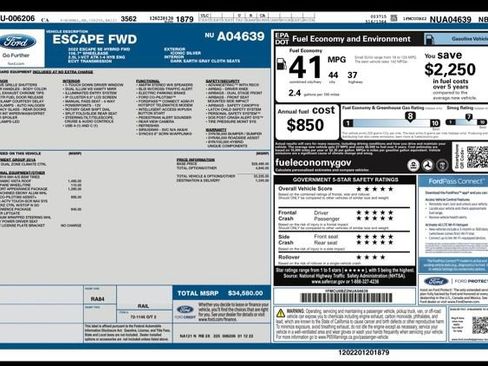 Used 2022 Ford Escape SE FWD image 31