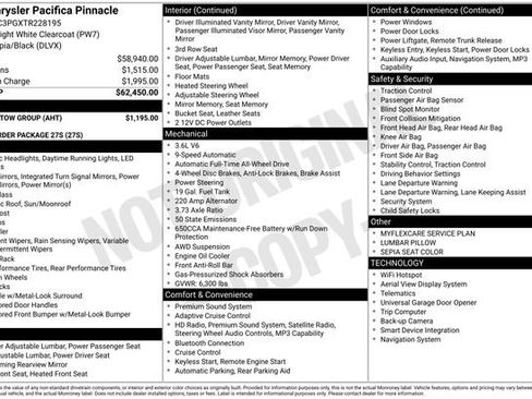 New 2026 Chrysler Pacifica Pinnacle w/ Trailer Tow Group image 30