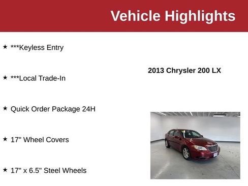 Used 2013 Chrysler 200 LX FWD image 10