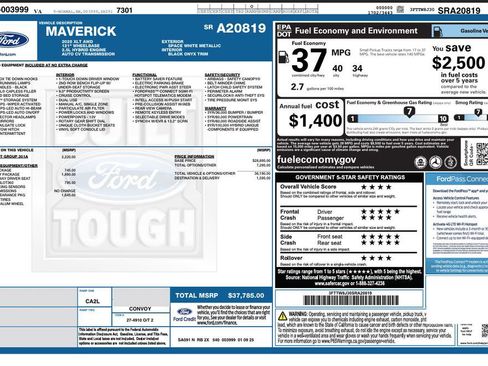 Used 2025 Ford Maverick XLT w/ Equipment Group 301A image 3