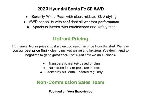 Used 2023 Hyundai Santa Fe SE w/ Cargo Package AWD/4WD image 3