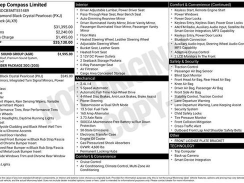 Used 2021 Jeep Compass Limited w/ Sun and Sound Group AWD/4WD image 14