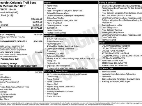 New 2026 Chevrolet Colorado Trail Boss w/ Midnight Edition AWD/4WD image 6