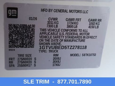 New 2026 GMC Sierra 1500 SLE w/ Max Trailering Package AWD/4WD image 29