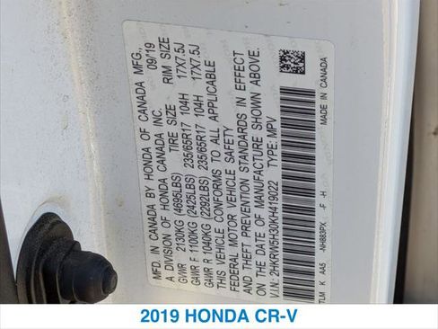 Certified 2019 Honda CR-V LX image 26
