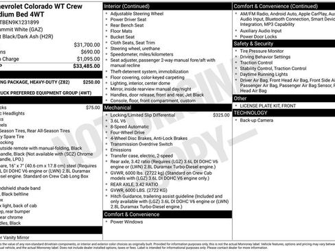 Used 2019 Chevrolet Colorado W/T AWD/4WD image 9
