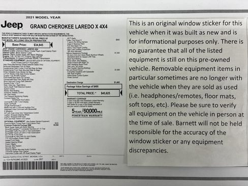 Used 2021 Jeep Grand Cherokee Laredo X image 2