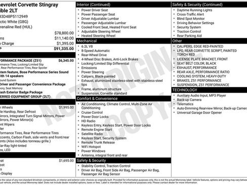 Used 2023 Chevrolet Corvette Stingray Preferred Conv w/ Z51 Performance Package image 43