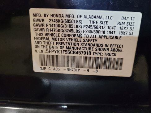 Used 2012 Honda Ridgeline RTL image 33