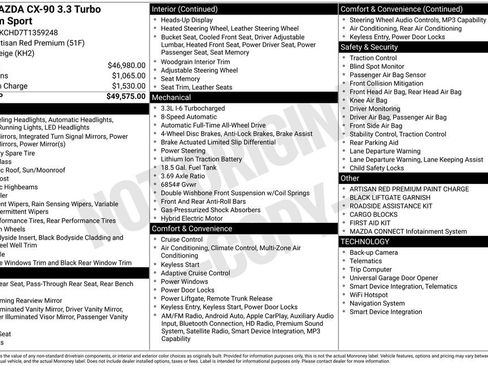 New 2026 MAZDA CX-90 3.3 Turbo w/ Premium Sport Pkg image 23