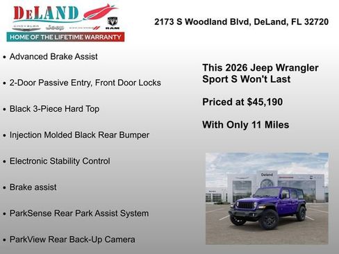 New 2026 Jeep Wrangler Unlimited Sport AWD/4WD image 33