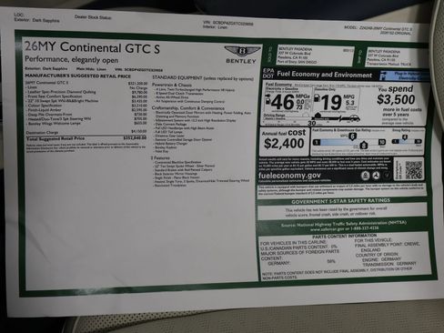 New 2026 Bentley Continental GTC AWD/4WD image 39