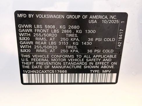 Used 2026 Volkswagen Atlas SE AWD/4WD image 36