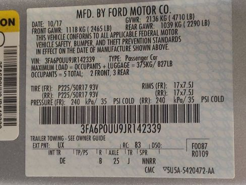 Used 2018 Ford Fusion S image 33