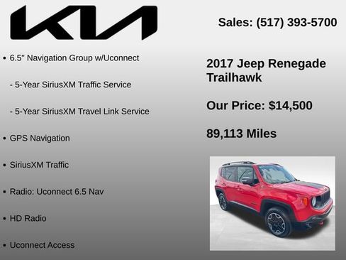 Used 2017 Jeep Renegade Trailhawk AWD/4WD image 15
