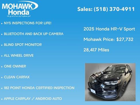 Certified 2025 Honda HR-V Sport image 8