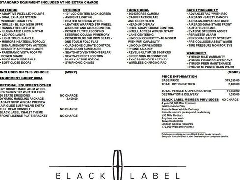 Used 2022 Lincoln Aviator Black Label w/ Dynamic Handling Package image 2