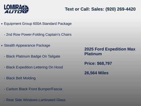 Used 2025 Ford Expedition Max Platinum w/ Stealth Appearance Package AWD/4WD image 6