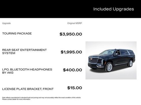 New 2026 Cadillac Escalade ESV Luxury w/ Touring Package AWD/4WD image 3
