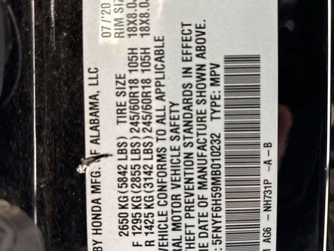 Used 2021 Honda Pilot EX-L image 7