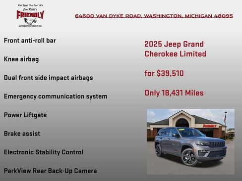 Used 2025 Jeep Grand Cherokee Limited w/ Black Appearance Package AWD/4WD image 25