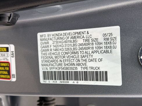 Used 2025 Honda Ridgeline RTL image 25