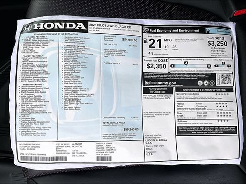 New 2026 Honda Pilot Black Edition image 22