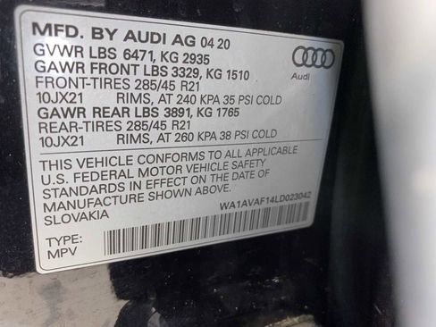 Used 2020 Audi Q8 Premium w/ Black Optic Package AWD/4WD image 21