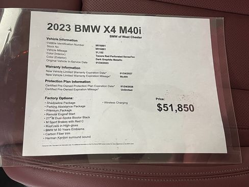 Certified 2023 BMW X4 M40i w/ Premium Package image 19