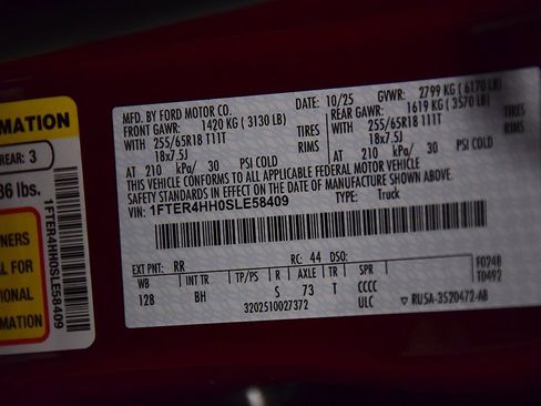 New 2025 Ford Ranger XLT w/ FX4 Off-Road Package image 16