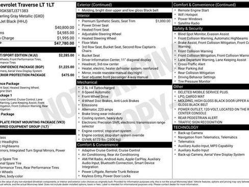 New 2026 Chevrolet Traverse LT w/ Midnight/Sport Edition FWD image 4