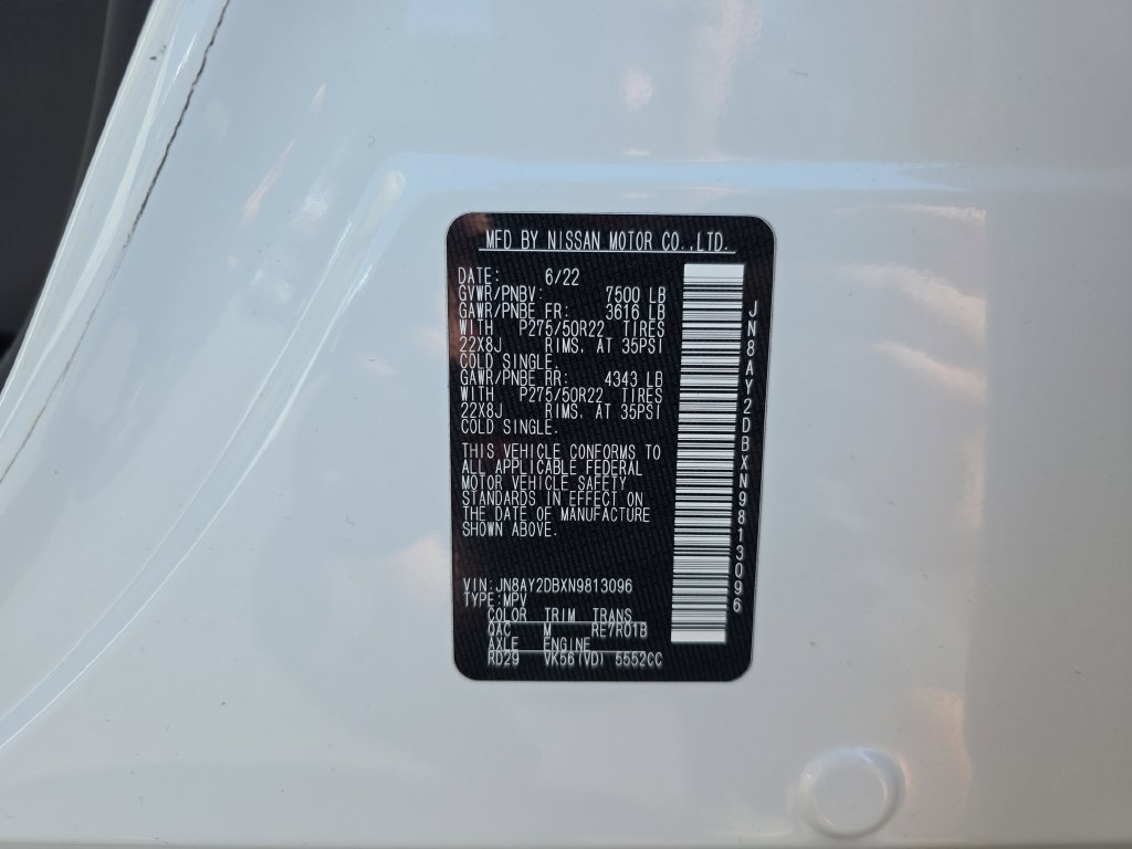 Used 2022 Nissan Armada Platinum w/ Captain's Chairs Package AWD/4WD image 18