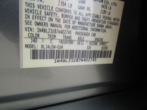 Used 2007 Nissan Altima 3.5 SL w/ Emergency Aid Pkg image 26