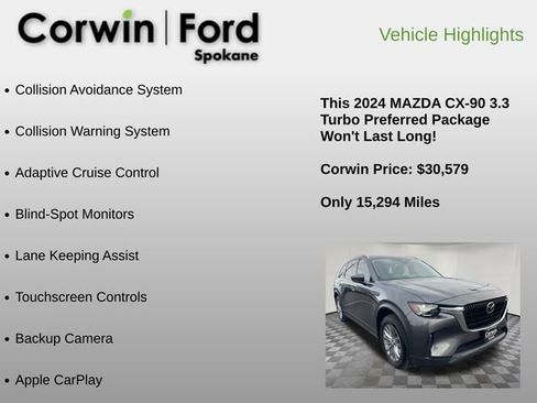 Used 2024 MAZDA CX-90 3.3 Turbo w/ Preferred Package image 6