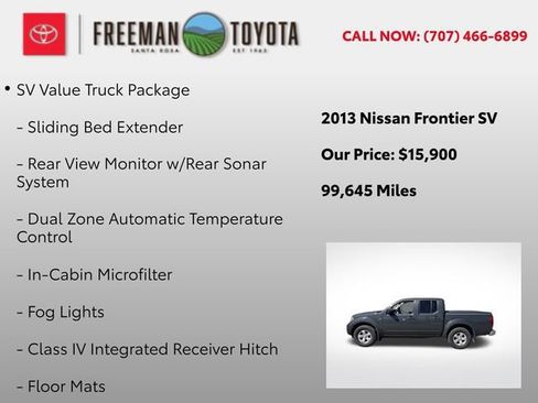 Used 2013 Nissan Frontier SV w/ SV Value Truck Pkg RWD image 5