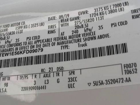 Used 2019 Ford F150 Platinum w/ Equipment Group 701A Luxury AWD/4WD image 69