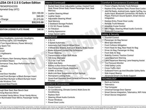 Used 2023 MAZDA CX-5 Carbon Edition image 9