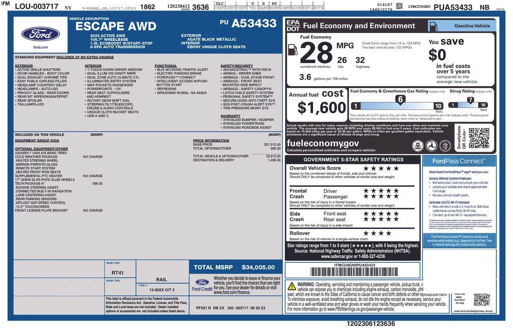 Used 2023 Ford Escape Active w/ Tech Pack #1 AWD/4WD image 5